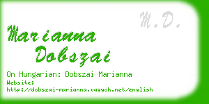 marianna dobszai business card